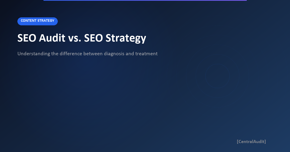 SEO Audit vs SEO Strategy