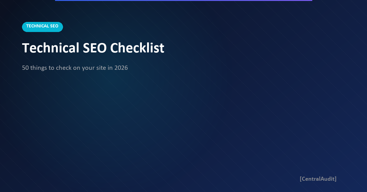Technical SEO Checklist